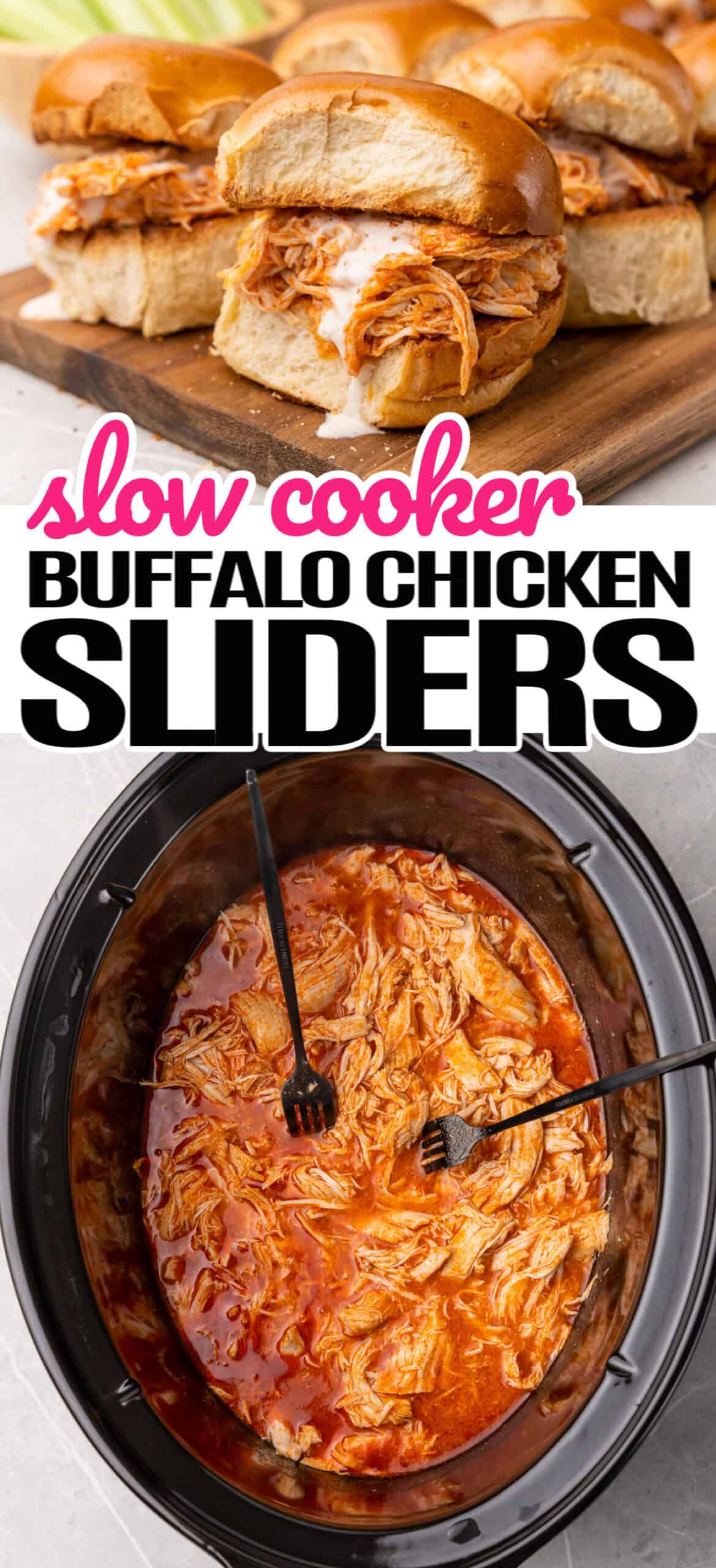 Slow Cooker Buffalo Chicken Sliders ⋆ Real Housemoms