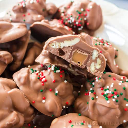 Slow Cooker Chocolate Turtles Recipe ⋆ Real Housemoms