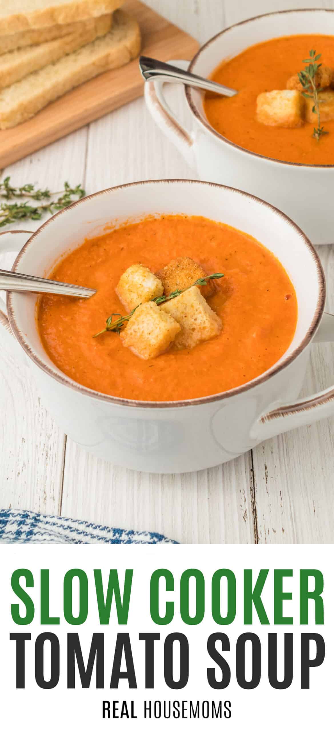 Slow Cooker Tomato Soup with Fresh Tomatoes - Julia's Cuisine