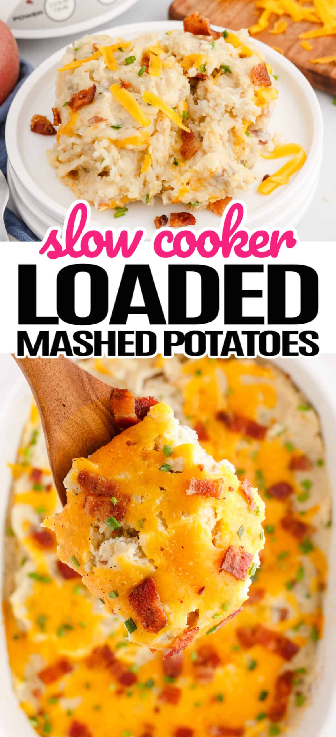 Slow Cooker Loaded Mashed Potatoes ⋆ Real Housemoms