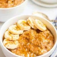 Slow Cooker Maple Cinnamon Oatmeal is perfect for busy mornings! Take a few minutes to prep the night before and a creamy, rich, flavorful oatmeal is waiting for you in the morning!