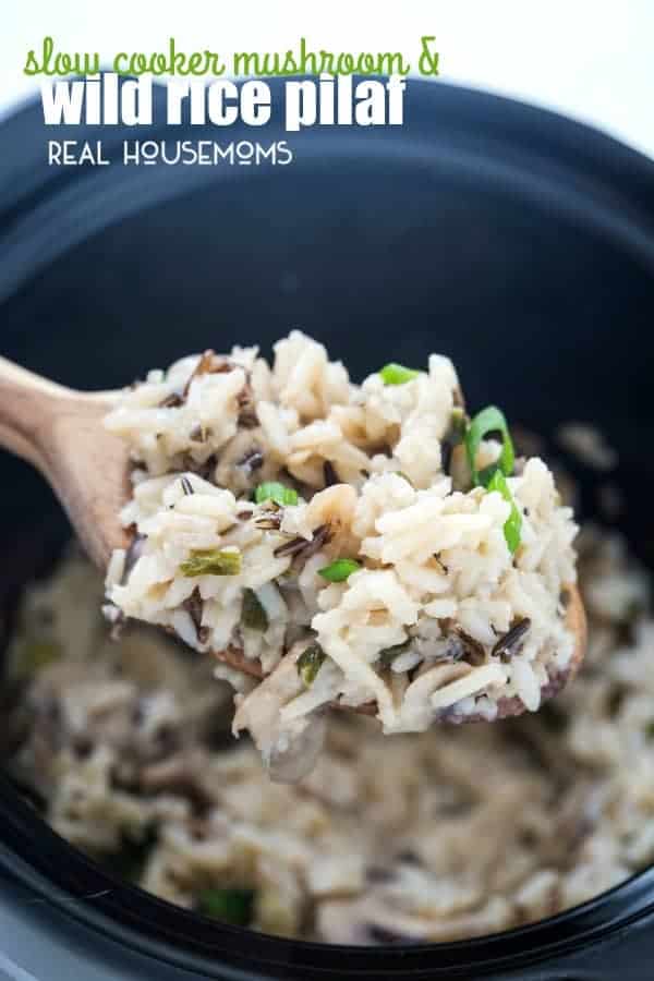 I cannot get over how easy this Slow Cooker Mushroom & Wild Rice Pilaf is! It's perfect for potlucks and holiday gatherings!