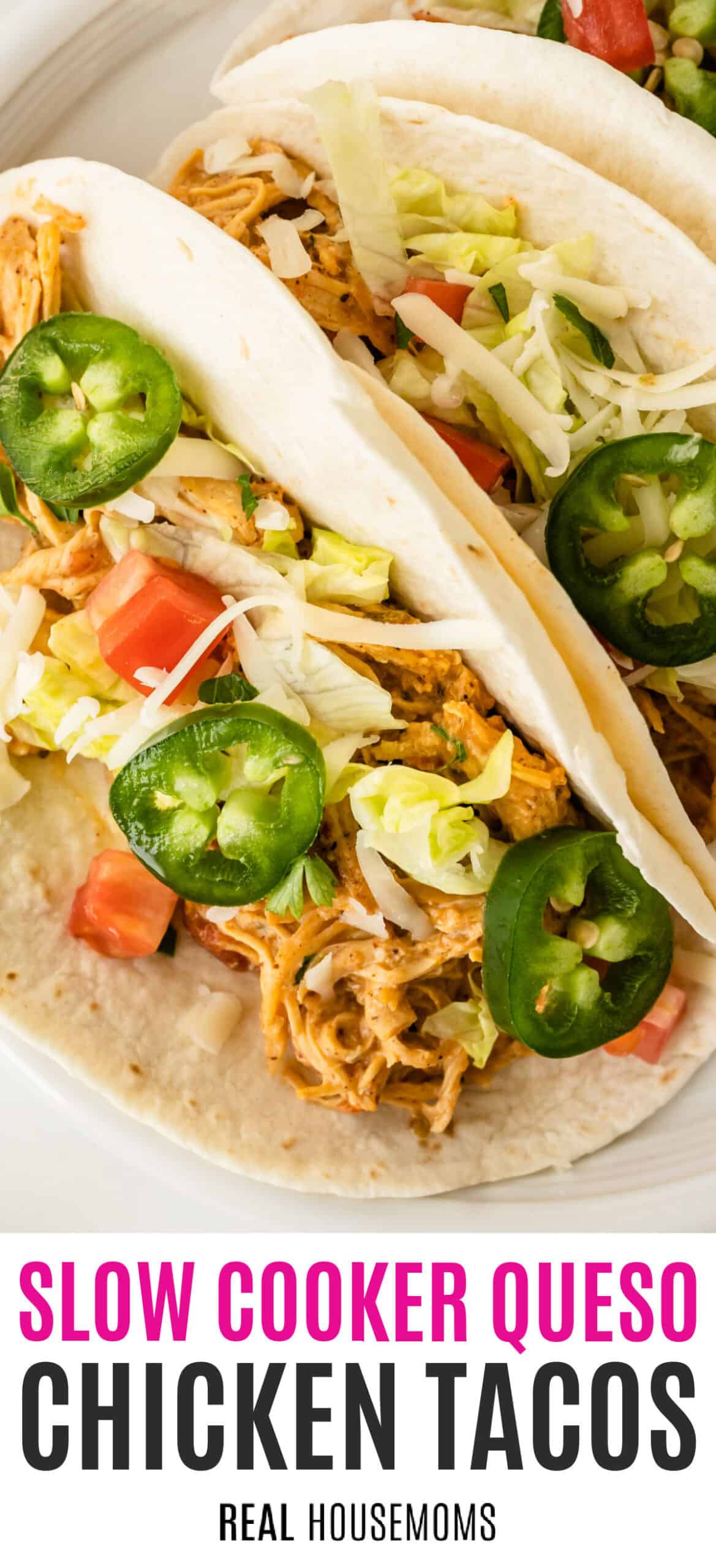 Slow Cooker Queso Chicken Tacos ⋆ Real Housemoms