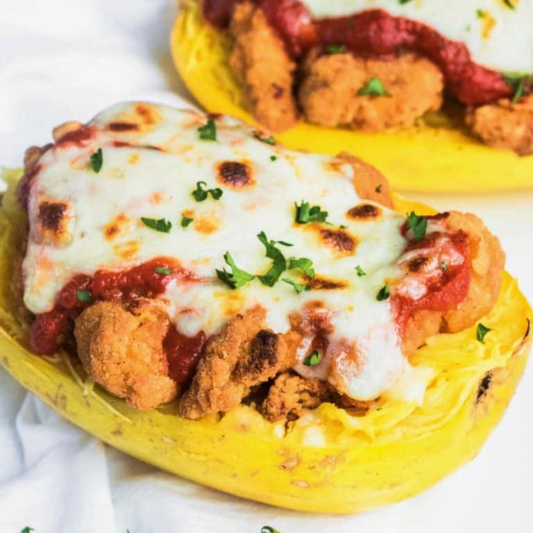 Spaghetti Squash Chicken Parmesan