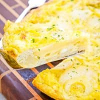 Spanish Tortilla is a Spanish omelet made with fried potatoes and onions, eggs and olive oil. The perfect brunch or make-ahead breakfast recipe!