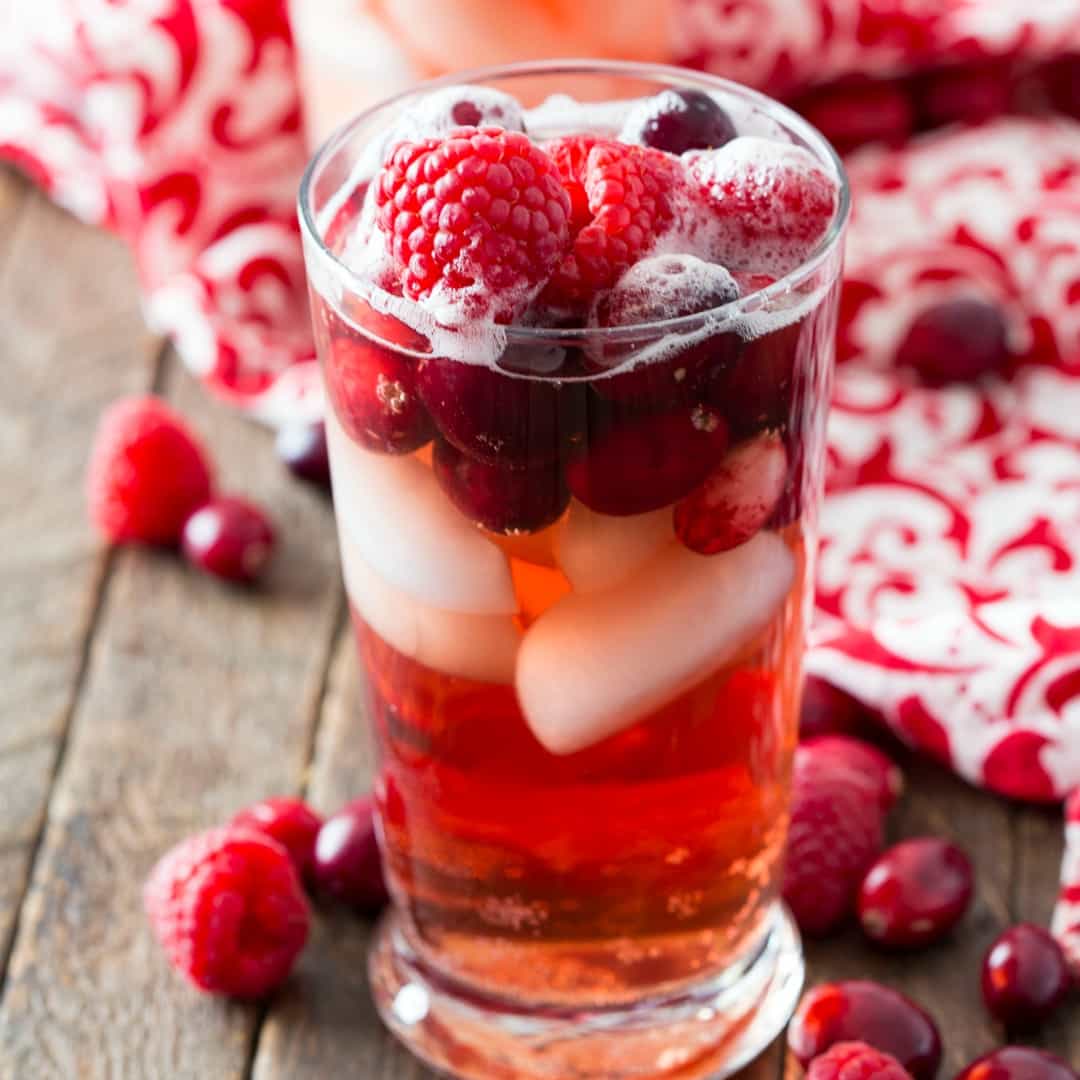 Sparkling Cran-Raspberry Punch is the perfect combination of sweet and tart! This easy punch is ideal for parties, brunch, or a night in with friends!