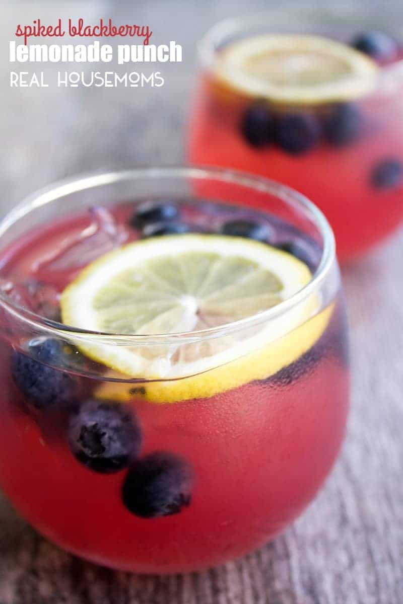 SPIKED BLACKBERRY LEMONADE PUNCH is a party-ready combination of my favorite summer flavors!