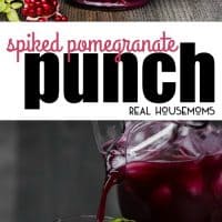 Spiked Pomegranate Punch with vodka and prosecco, is a festive and easy to make sparkling punch that is perfect for any holiday party!