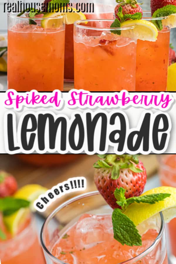 Spiked Strawberry Lemonade Cocktail ⋆ Real Housemoms