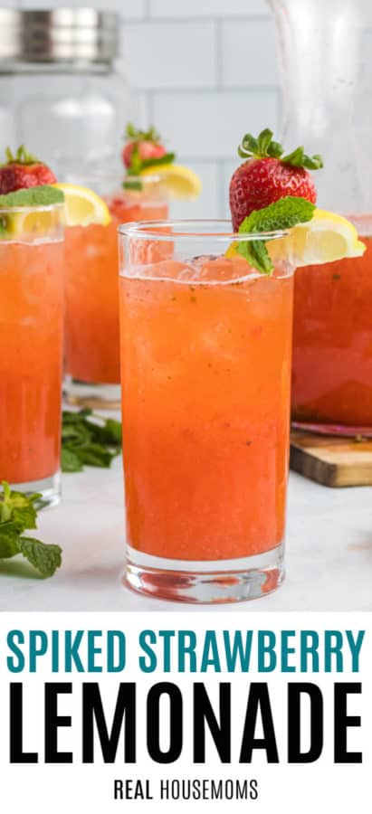 Spiked Strawberry Lemonade Cocktail ⋆ Real Housemoms