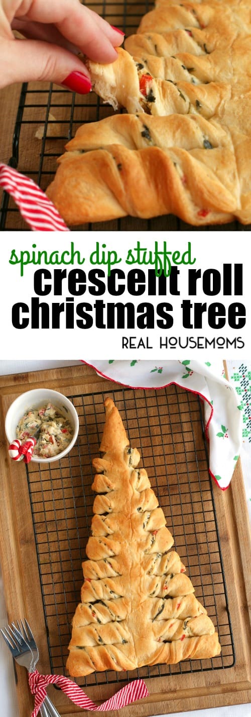 Spinach Dip Stuffed Crescent Roll Christmas Tree ⋆ Real Housemoms