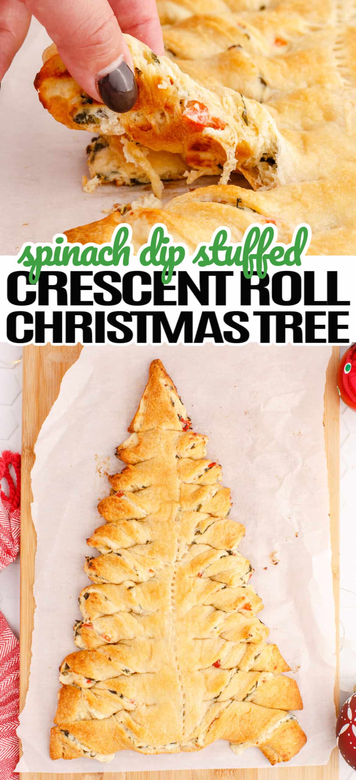 Spinach Dip Stuffed Crescent Roll Christmas Tree ⋆ Real Housemoms