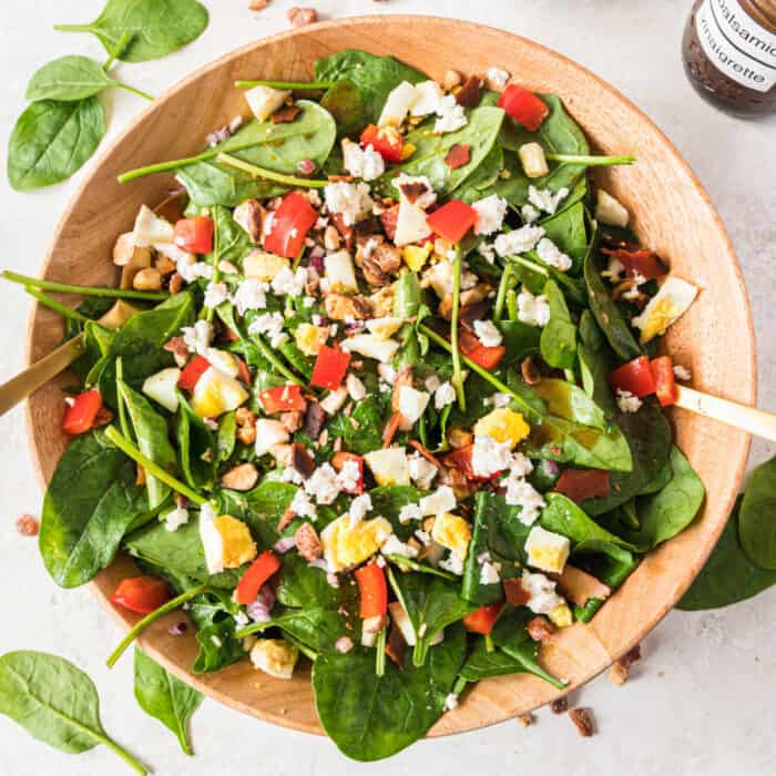 Winter Spinach Salad ⋆ Real Housemoms