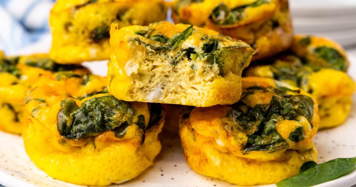 Keto Egg Bites With Spinach & Cheese - Keto Cooking Wins