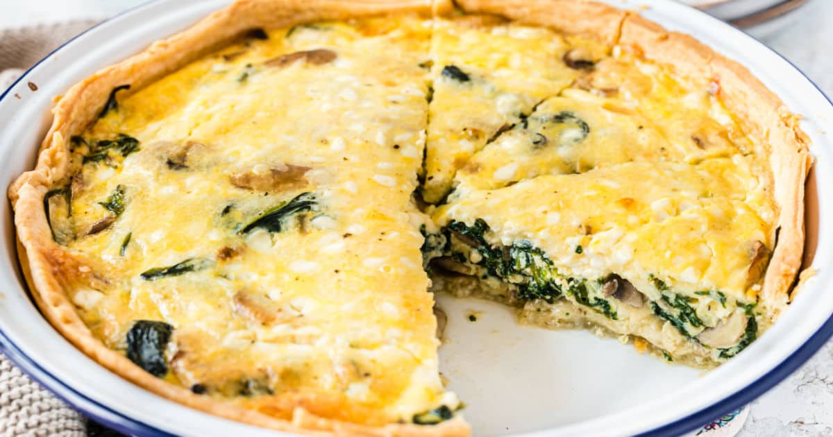 Spinach and Mushroom Quiche ⋆ Real Housemoms