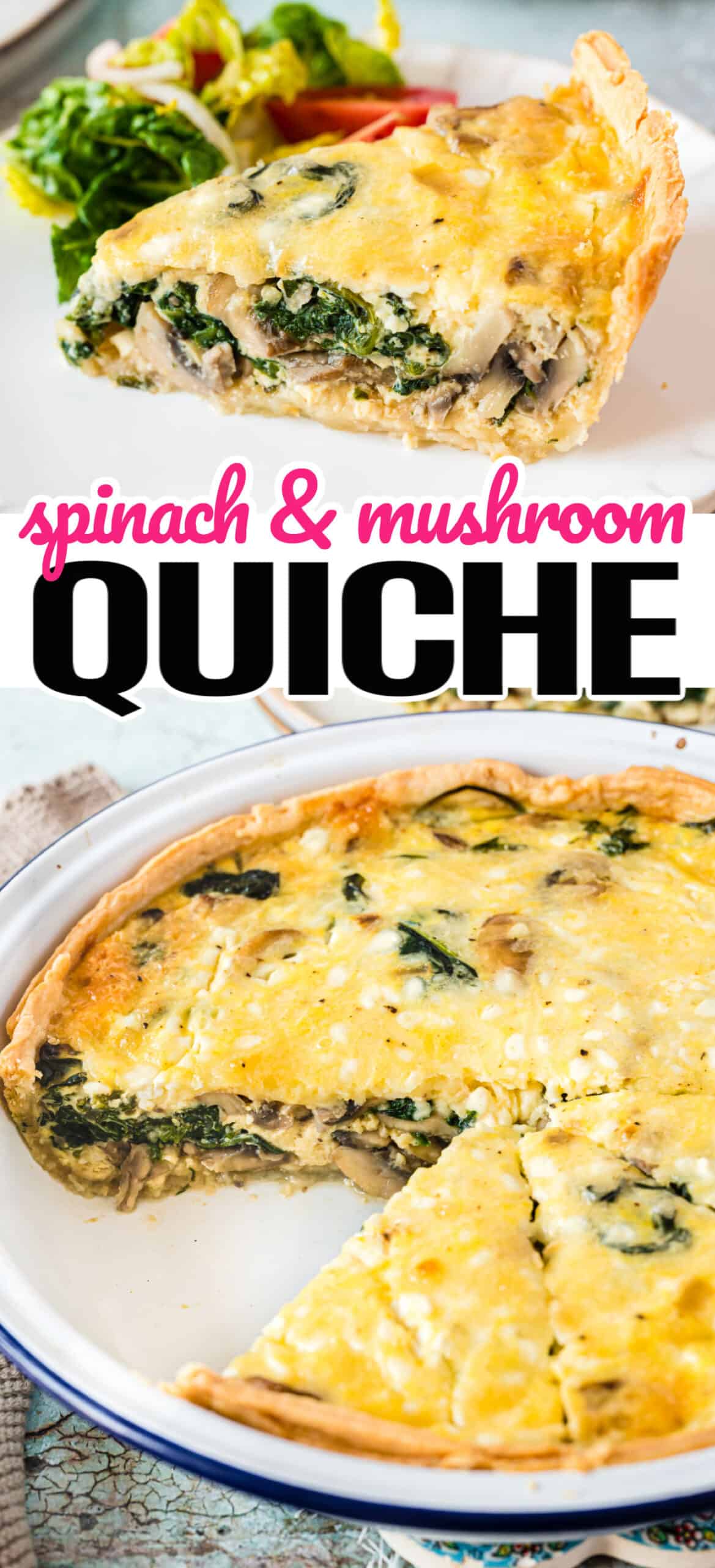 Spinach and Mushroom Quiche ⋆ Real Housemoms