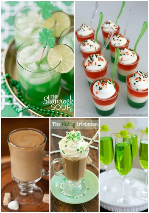 st patricks day cocktail plates