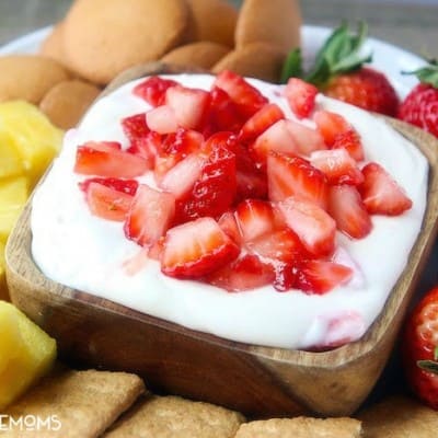 This STRAWBERRY CHEESECAKE DIP is an incredibly easy appetizer or dessert. It is perfect for parties and everyone you know will love it!