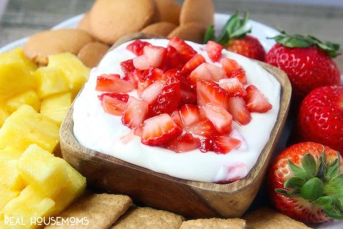 This STRAWBERRY CHEESECAKE DIP is an incredibly easy appetizer or dessert. It is perfect for parties and everyone you know will love it!
