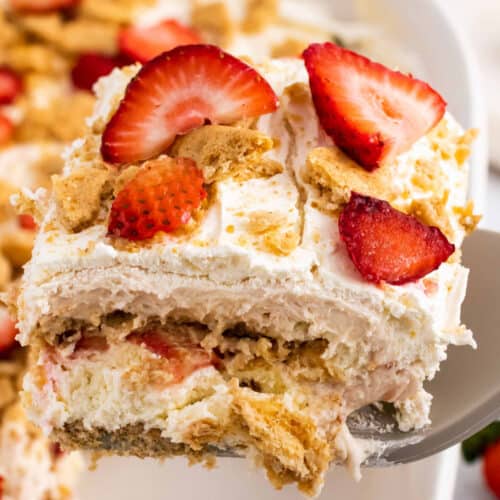 Easy No Bake Strawberry Cheesecake Lasagna Recipe With Cool Whip ...