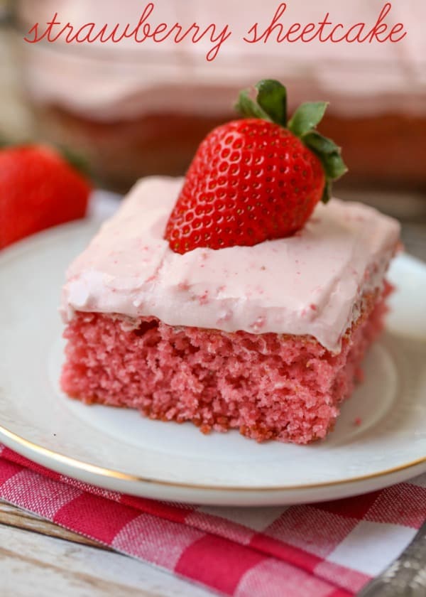 Strawberry Sheet Cake- Lil' Luna