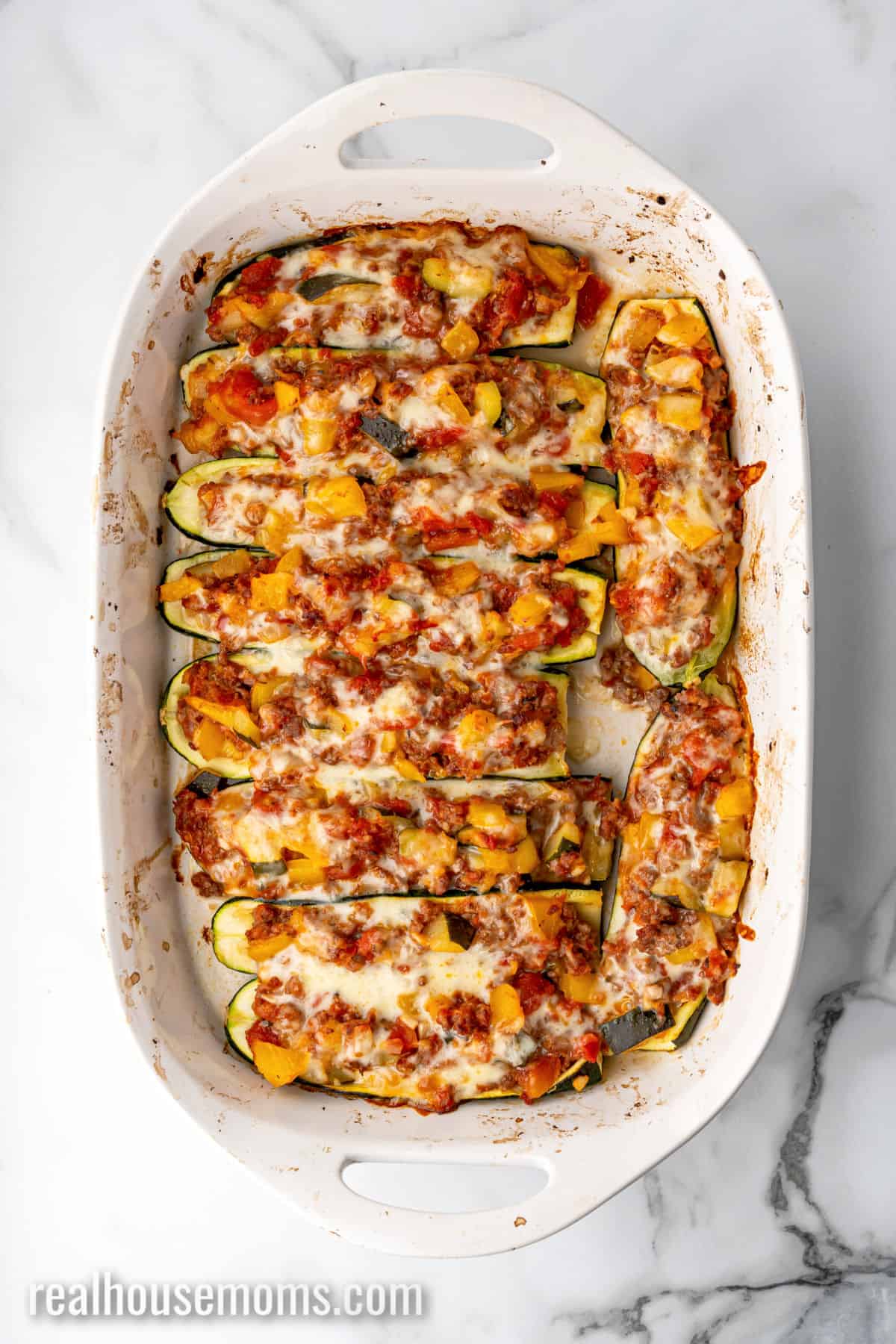 Stuffed Zucchini Boats ⋆ Real Housemoms