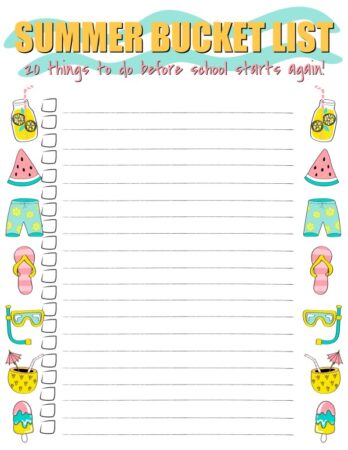 Printable Summer Bucket List ⋆ Real Housemoms