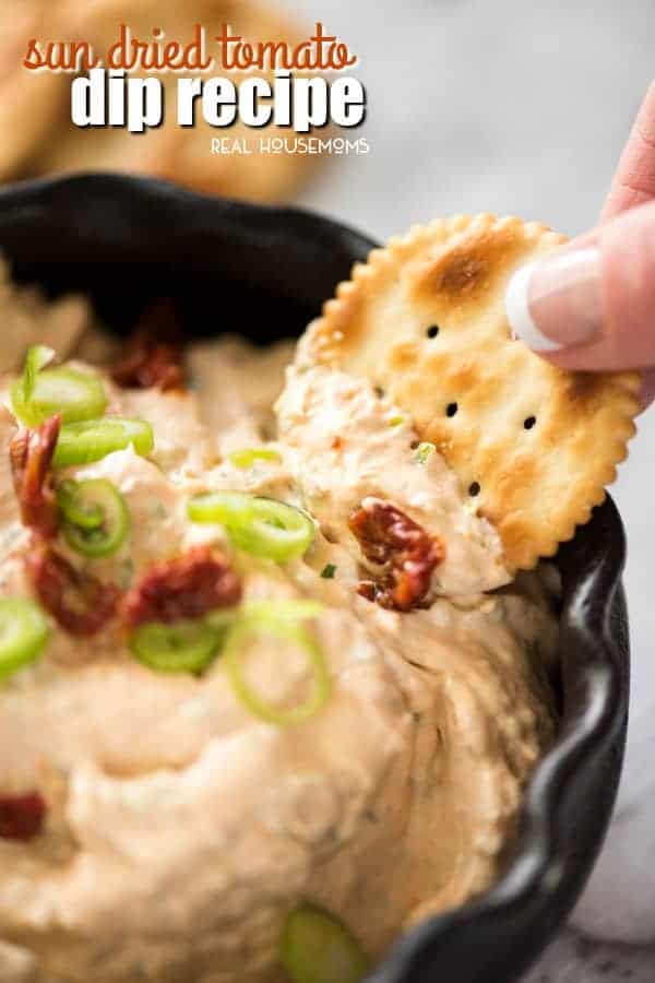 If you love sun dried tomatoes, you will go mad over this dip! Sun Dried Tomato Dip is creamy dip bursting with sun dried tomato flavor. A hit at any gathering!