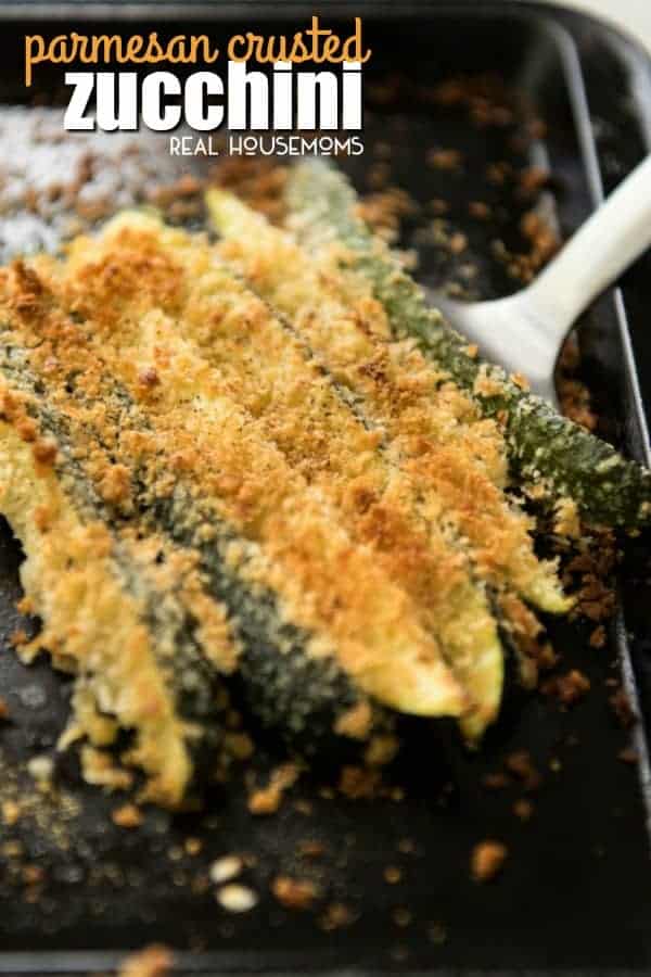 This Super Easy Parmesan Crusted Zucchini takes about 2 minutes to prepare and 10 minutes to cook. It's a brilliant super quick vegetable side!