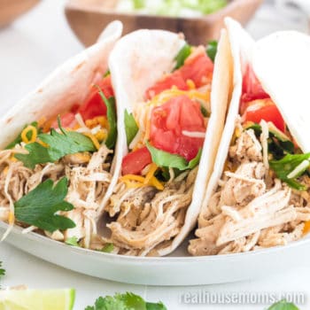 Super Easy Slow Cooker Chicken Tacos ⋆ Real Housemoms