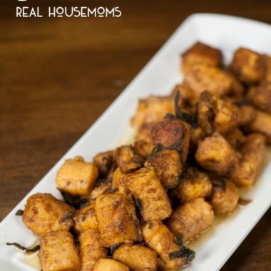 Chances are you've eaten gnocchi before, but this homemade whole wheat SWEET POTATO GNOCCHI is a healthier version perfect for fall!