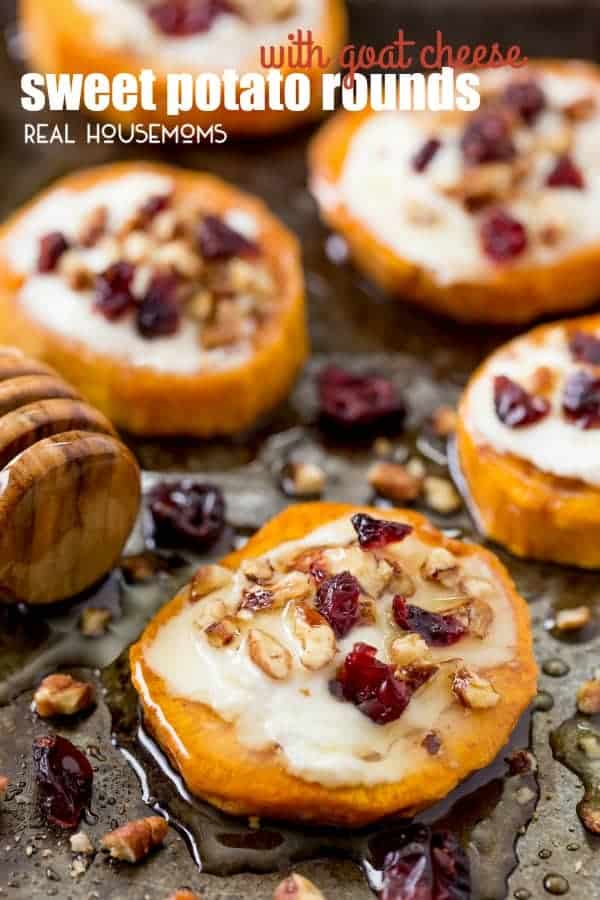 Sweet Potato Rounds with Goat Cheese ⋆ Real Housemoms