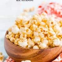 This Sweet & Smoky Popcorn is bold in flavor, light in texture, and totally addicting! Make a big batch of this tasty snack to enjoy with your loved ones!