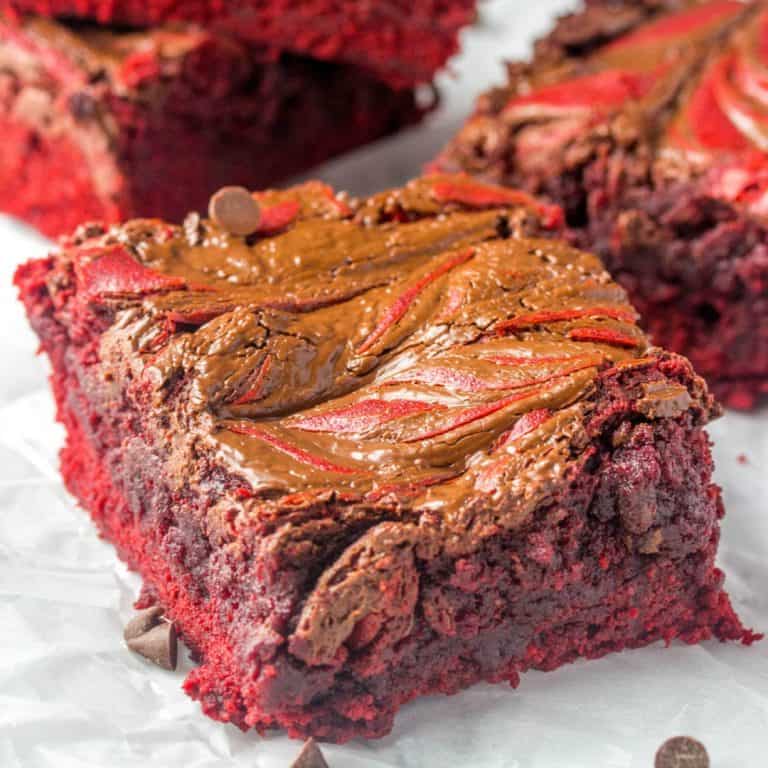 Swirled Red Velvet Brownies