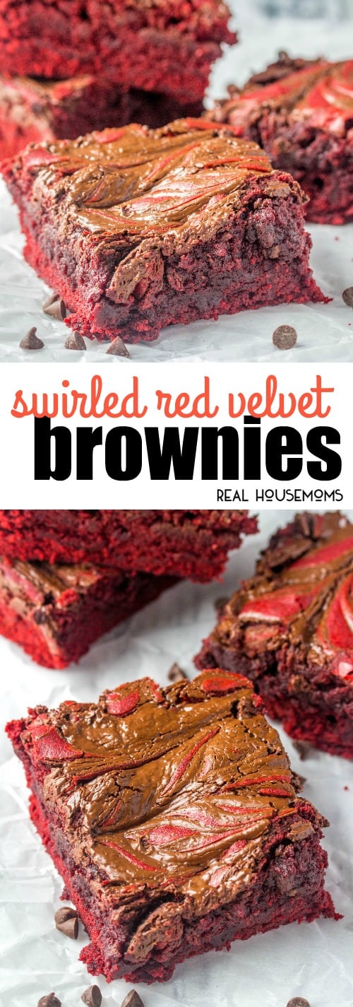 Swirled Red Velvet Brownies ⋆ Real Housemoms