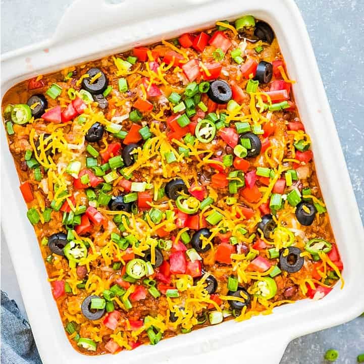 Taco Casserole makes the best weeknight meal to gather around and even better leftovers! Loads of your favorite ingredients make this a hit with everyone!