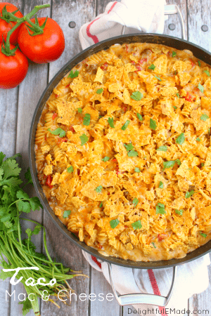 Taco Mac and Cheese by DelightfulEMade.com