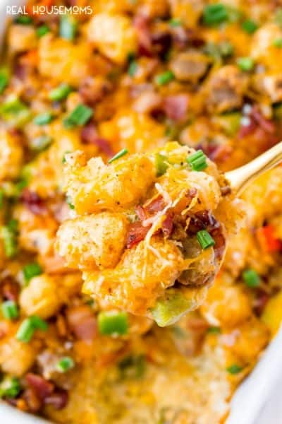 Tater Tot Breakfast Casserole ⋆ Real Housemoms