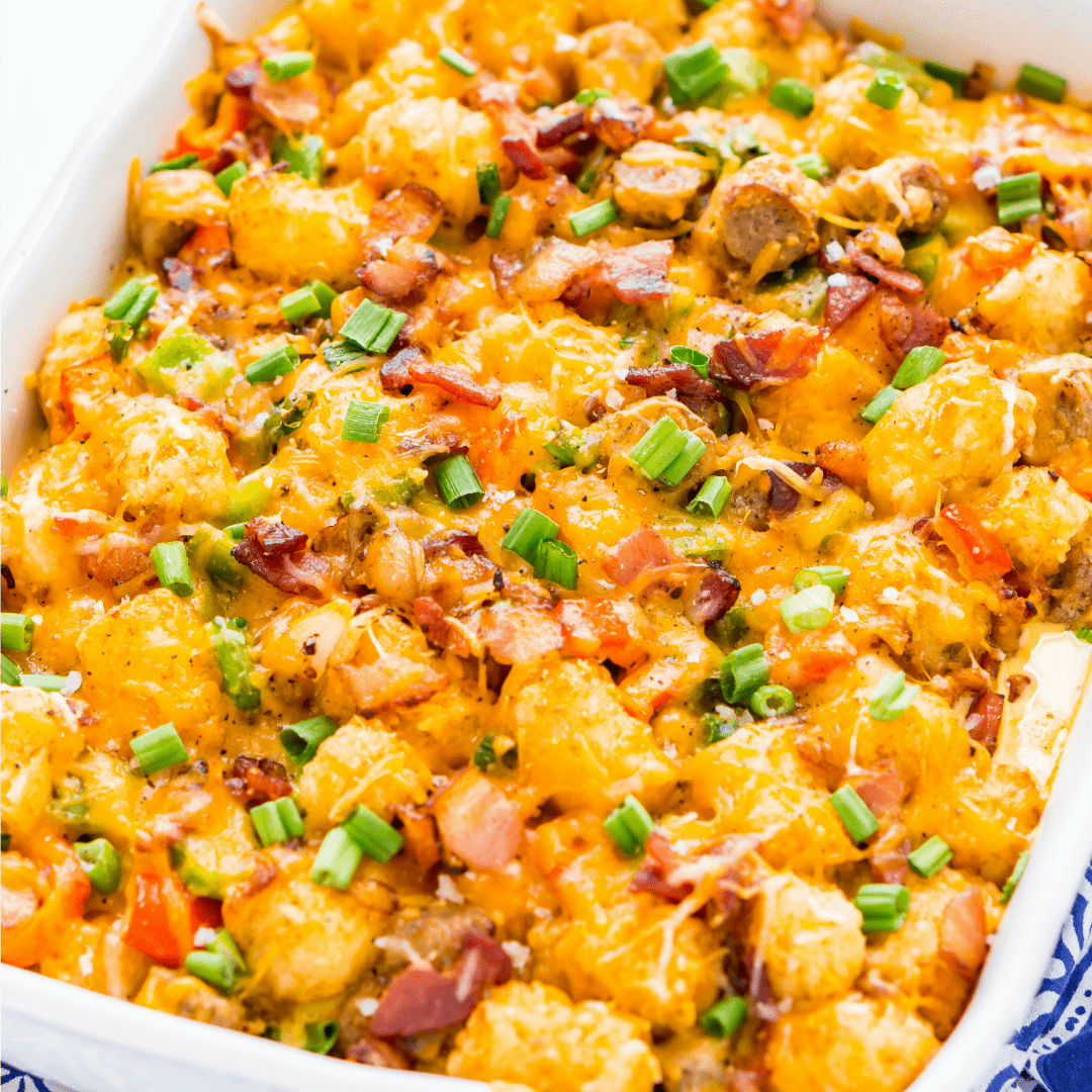 sausage and tater tot casserole breakfast