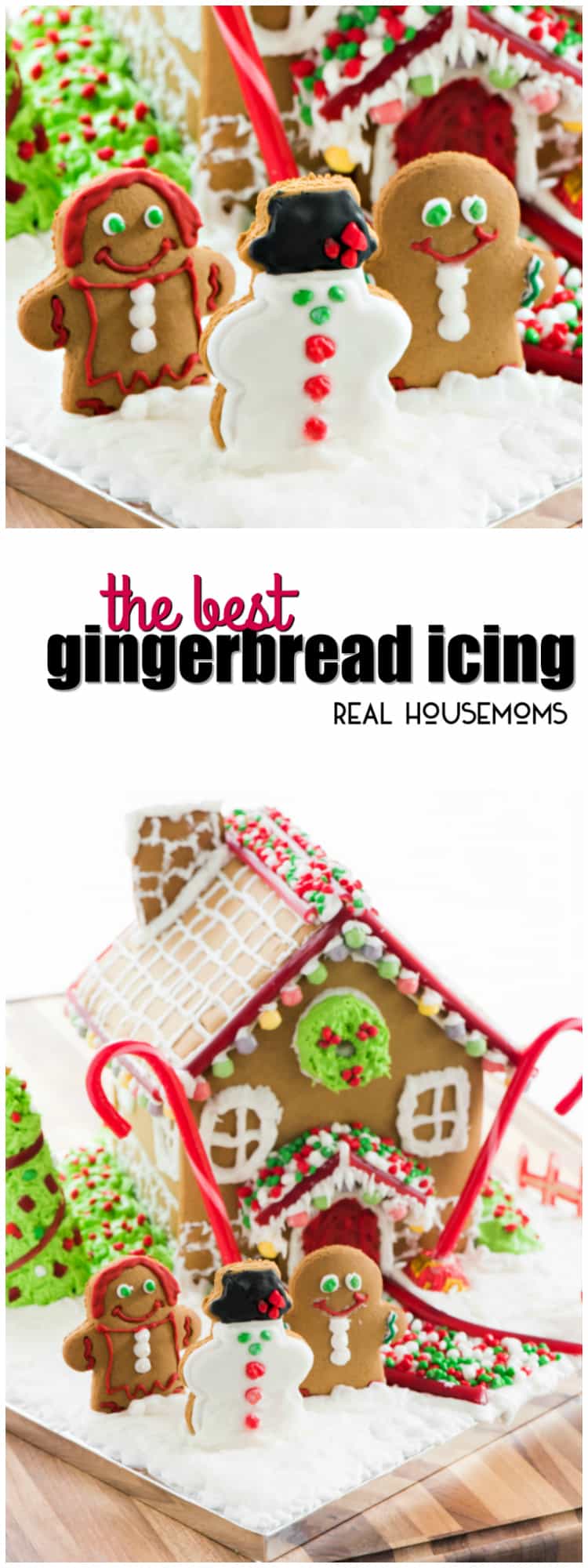 THIS IS THE BEST GINGERBREAD ICING! IT HELPS TO STICK EVERYTHING TOGETHER AND HOLDS IT JUST LIKE GLUE! YOU’LL MAKE THE PRETTIEST GINGERBREAD HOUSES WITH THIS GLUE IN YOUR HAND!