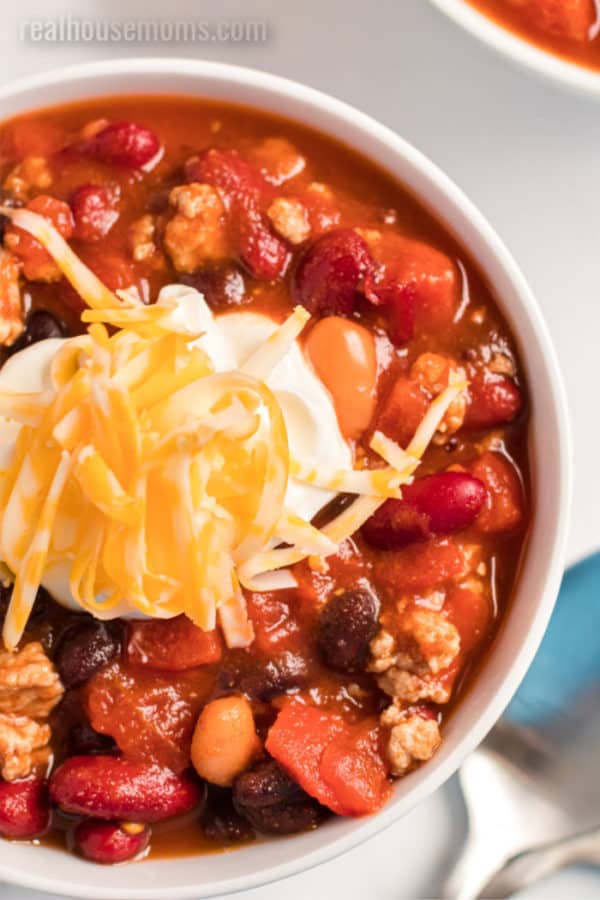 Easy Three Bean Turkey Chili ⋆ Real Housemoms