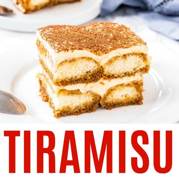 square image of tiramisu with text