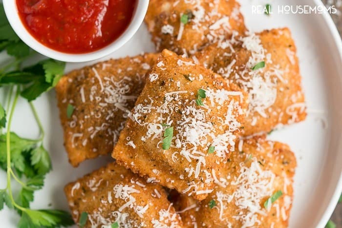 These crisp fried TOASTED RAVIOLI, a St. Louis specialty, are the perfect appetizer to any Italian meal!