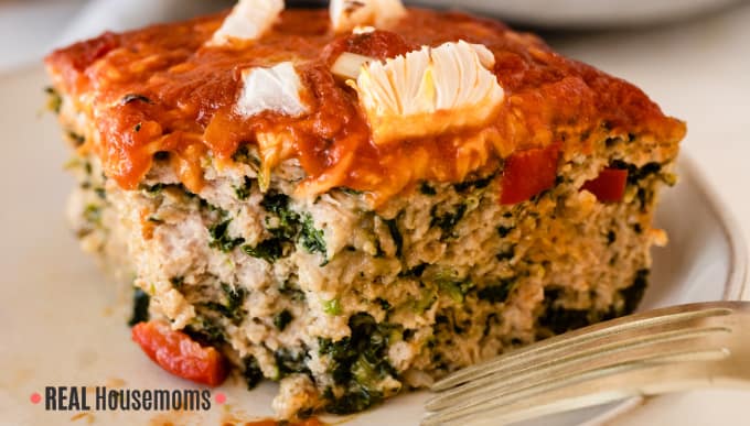 Super Moist Spinach and Turkey Meatloaf ⋆ Real Housemoms