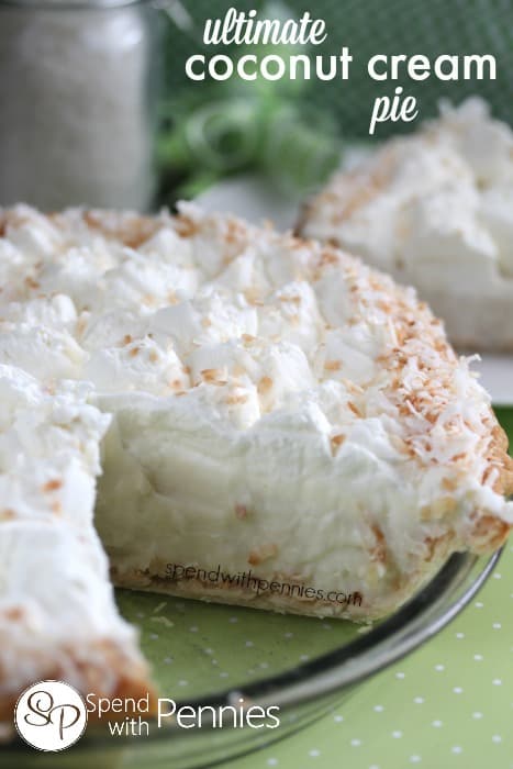 Ultimate Coconut Cream Pie - Spend with Pennies