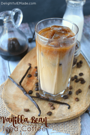 Vanilla Bean Iced Coffee by DelightfulEMade.com