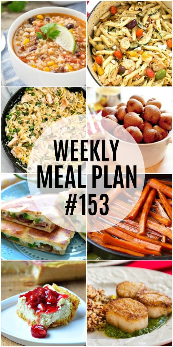 weekly meal plan #153 vertical meal collage