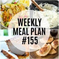 weekly meal plan 155 recipes vertical collage
