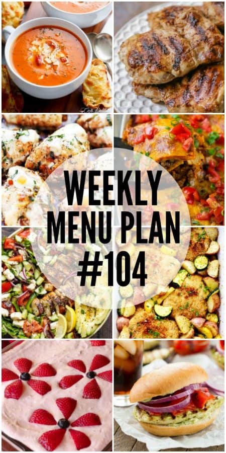 Weekly Menu Plan #104 - Real Housemoms