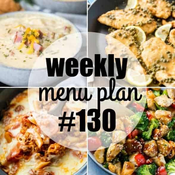 These comforting dinners are the best way to warm up on a cold day! Each recipe in this week's menu plan is a family favorite that's simple to make!